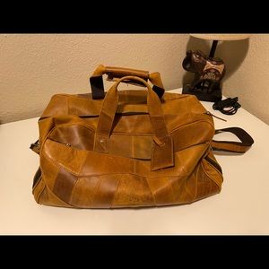 Leather Weekender Brown Duffle Bag